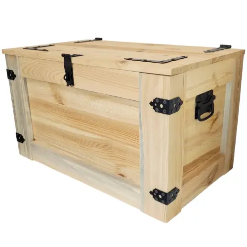 duża drewniana skrzynia do samodzielnego malowania