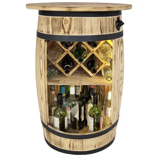 Rustykalny bar z beczki z oświetleniem LED.webp