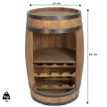 Drewniana beczka barek z półką i dwa leżaki na wino 80cm (9).webp
