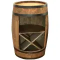 Drewniana beczka barek i stojak X na wino - 80cm (1).webp