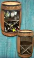 Drewniana beczka barek i stojak X na wino - 80cm (3).webp