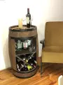 Drewniana beczka barek i stojak X na wino - 80cm (7).webp