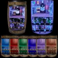 Drewniana beczka barek z pólkami na wino i z oświetleniem LED RGB - 80cm (9).webp
