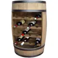 Drewniana beczka barek z 4 leżakami na wino - 80cm (1).webp