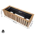 Drewniana doniczka 65x23x17 Panele 3D listwy-lamele z wkładem plastikowym (10).webp