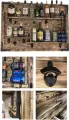 Półka na ścianę 3D bar domowy na alkohol i akcesoria 72x112x15 cm. Drewniany bar rustykalny (3).webp