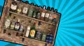 Półka na ścianę 3D bar domowy na alkohol i akcesoria 72x112x15 cm. Drewniany bar rustykalny (6).webp