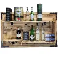 Półka na ścianę 3D bar domowy na alkohol i akcesoria 72x112x15 cm. Drewniany bar rustykalny (10).webp