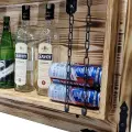 Półka na ścianę 3D bar domowy na alkohol i akcesoria 72x112x15 cm. Drewniany bar rustykalny (11).webp