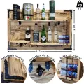 Półka na ścianę 3D bar domowy na alkohol i akcesoria 72x112x15 cm. Drewniany bar rustykalny (15).webp