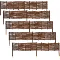 Palisada ogrodowa zestaw 5 szt. Płotek wiklinowy do ogrodu 120x20cm (1).webp