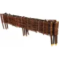 Palisada ogrodowa zestaw 5 szt. Płotek wiklinowy do ogrodu 120x20cm (4).webp