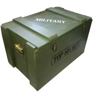 Skrzynia drewniana wojskowa Military - Top Secret