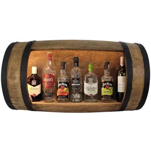 wisząca beczka na ścianę bar na butelki z alkoholem (1).webp