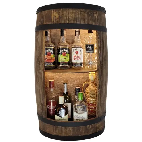 wisząca półka z beczki na butelki z alkoholem LED (1).webp