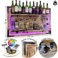 Półka na ścianę z oświetleniem RGB bar domowy na butelki.webp