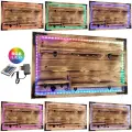 rustykalna półka na ścianę bar na alkohol z oświetleniem LED RGB (3).webp