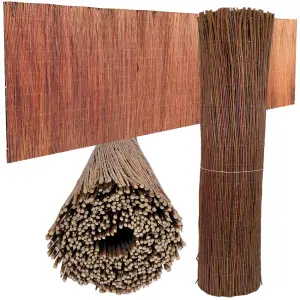 Mata wiklinowa 100cm x 400cm z nieokorowanej wikliny płot, parawan, osłona, bariera