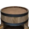 Drewniana beczka z drzwiami bar domowy na butelki z winem (7).webp