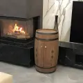 Drewniana beczka z drzwiami bar domowy na butelki z winem (12).webp