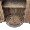 Drewniana beczka z drzwiami bar domowy na butelki z winem (16).webp