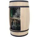 Drewniany barek w stylu rustykalnym na alkohol.webp