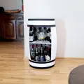 Stojak na alkohole w formie beczki biały.webp