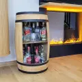 Beczka domowa na wino i szkło.webp