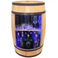 Rustykalna beczka na alkohol z LED RGB.webp