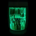 Oświetlony LED RGB minibar w kształcie beczki.webp