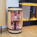 Ozdobna beczka na alkohol z półkami z oświetleniem LED RGB.webp