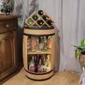 Beczka z litego drewna bukowego na alkohol z LED.webp