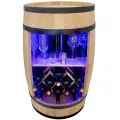 Drewniana beczka z LED RGB na alkohol.webp