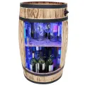 Drewniana beczka na wino z LED RGB.webp