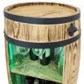 Drewniany minibar z oświetleniem LED i otwieraczem.webp
