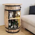 Barek z oświetleniem LED na baterie rozkładany leżak na butelki z winem.webp