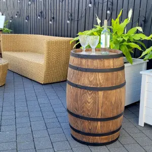 Beczka do ekspozycji karty menu lub butelek z alkoholem wenge 80x50cm